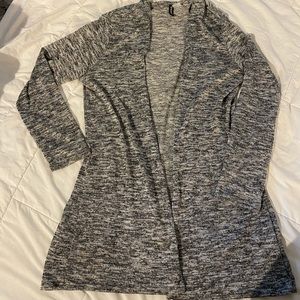 H&M Light open front grey cardigan